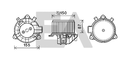 Electric Motor, interior blower (42A25008)