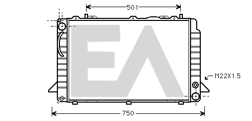 Radiator, engine cooling (31R02023)