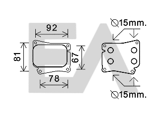 Oil Cooler, engine oil (37G50029)