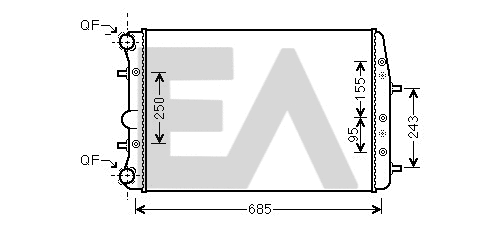 Radiator, engine cooling (31R77135)