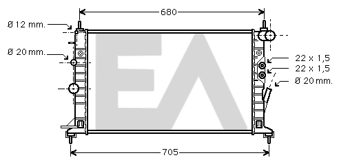 Radiator, engine cooling (31R54198)
