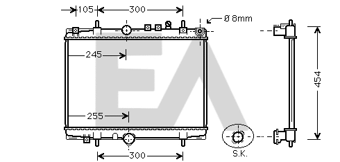 Radiator, engine cooling (31R55091)