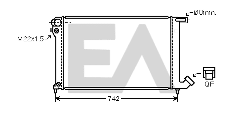 Radiator, engine cooling (31R10083)