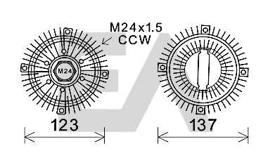 Fan Wheel, engine cooling (35C22D05)