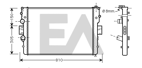 Radiator, engine cooling (31R30050)