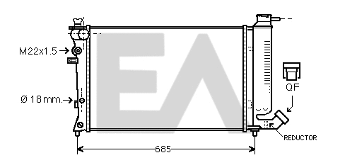 Radiator, engine cooling (31R10078)