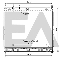 Radiator, engine cooling (31R20024)