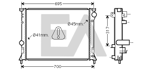 Radiator, engine cooling (31R12036)