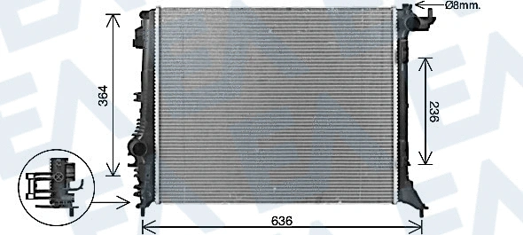 Radiator, engine cooling (31R60169)