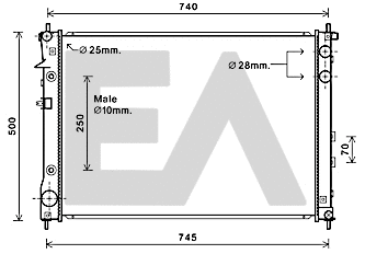 Radiator, engine cooling (31R68044)