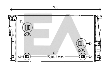 Radiator, engine cooling (31R07109)