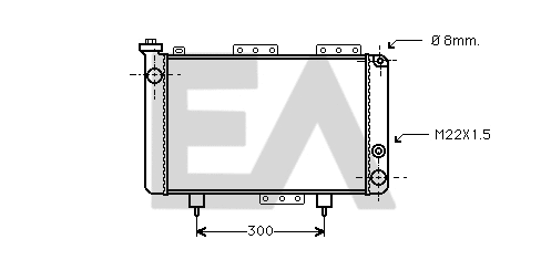 Radiator, engine cooling (31R60004)