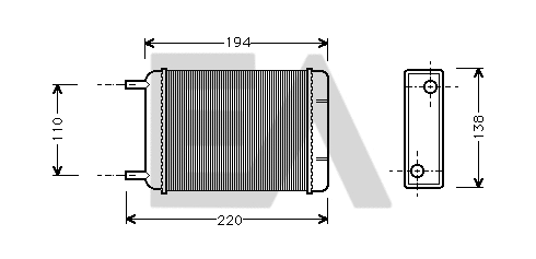 Heat Exchanger, interior heating (45C05001)