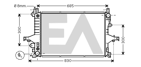 Radiator, engine cooling (31R78031)