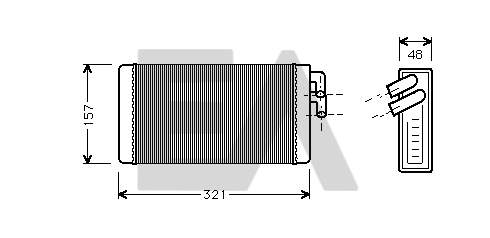 Heat Exchanger, interior heating (45C02002)