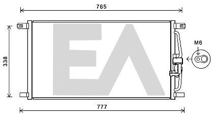 Condenser, air conditioning (30C35011)