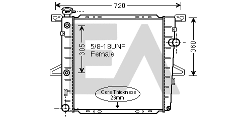 Radiator, engine cooling (31R22096)