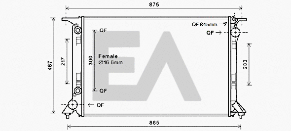 Radiator, engine cooling (31R02106)