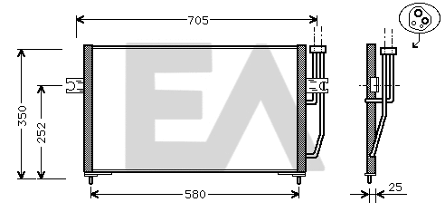 Condenser, air conditioning (30C78008)