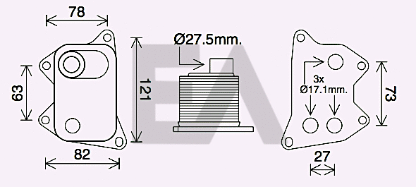 Oil Cooler, engine oil (37G02008)