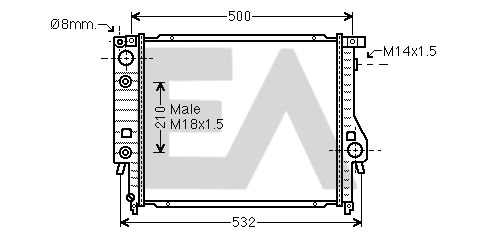 Radiator, engine cooling (31R07043)