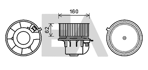 Electric Motor, interior blower (42A22003)