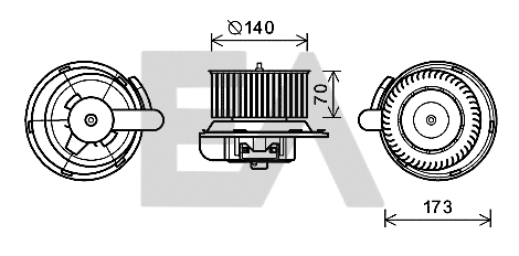 Electric Motor, interior blower (42A45001)