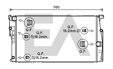 Radiator, engine cooling (31R07111)
