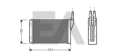 Heat Exchanger, interior heating (45C60004)