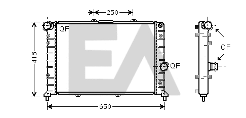 Radiator, engine cooling (31R40009)