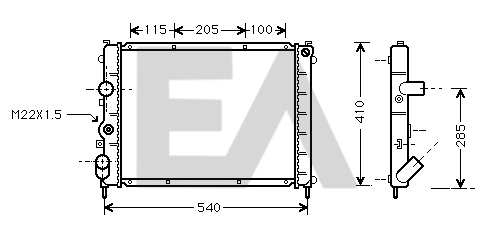 Radiator, engine cooling (31R60113)
