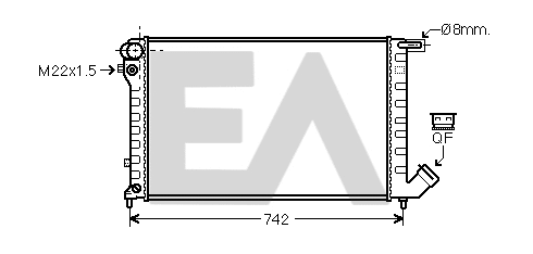 Radiator, engine cooling (31R10093)