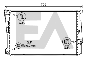 Radiator, engine cooling (31R07116)