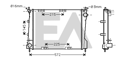 Radiator, engine cooling (31R60072)