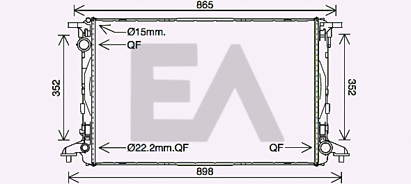 Radiator, engine cooling (31R02063)