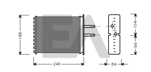 Heat Exchanger, interior heating (45C25006)