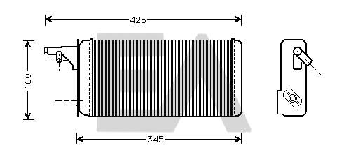Heat Exchanger, interior heating (45C30011)