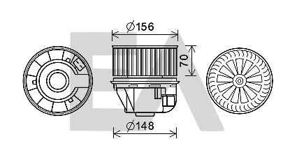 Electric Motor, interior blower (42A22013)