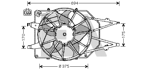 Fan, engine cooling (33V22007)