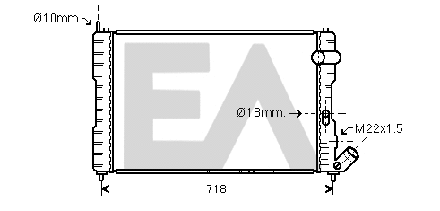 Radiator, engine cooling (31R10047)