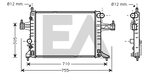 Radiator, engine cooling (31R54192)