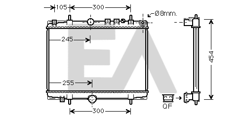 Radiator, engine cooling (31R55040)