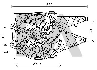 Fan, engine cooling (33V25088)