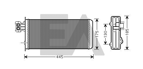 Heat Exchanger, interior heating (45C30008)