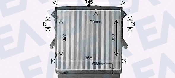 Radiator, engine cooling (31R22144)