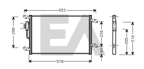 Condenser, air conditioning (30C40004)