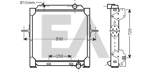 Radiator, engine cooling (31R59041)