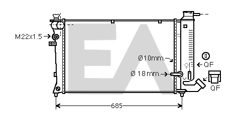 Radiator, engine cooling (31R10071)