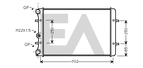 Radiator, engine cooling (31R02033)