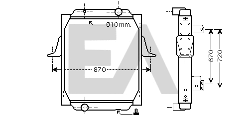 Radiator, engine cooling (31R59018)